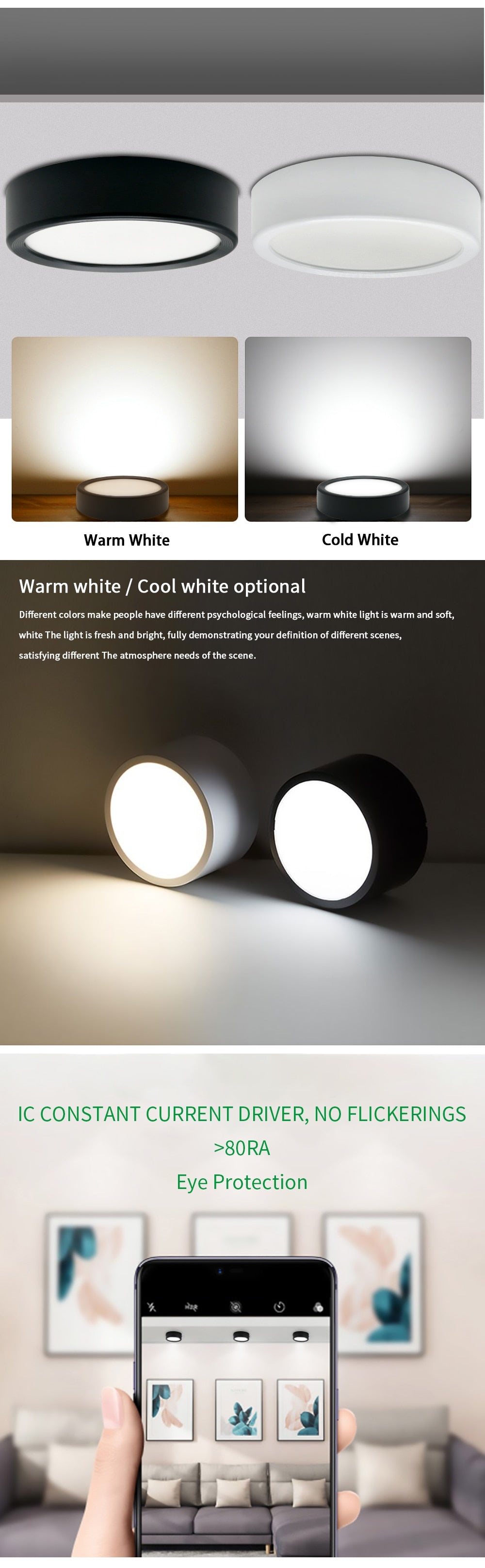 Modern Fashion LED Downlight 5W 10W 15W 25W 2pcs Surface Mounted Downlight Lights LED Spot Lights Ceiling Fixtures Lighting