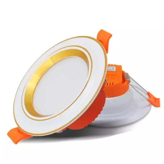 LED 220V 5W Downlight Ultra-thin Recessed Ceiling Light Tricolor Lights Frosted Lens FOR Indoor Lighting