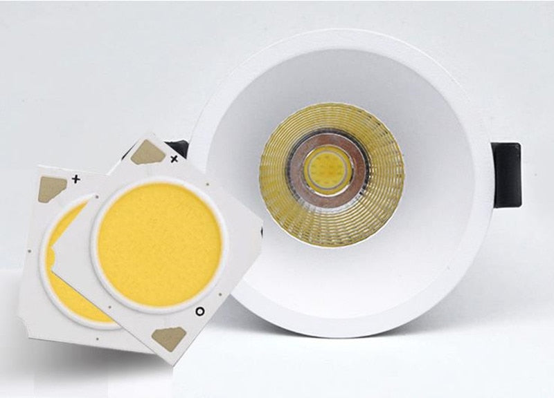 Dimmable COB Downlights Indoor Lighting Lamps Recessed 15w 220v Ceiling Led Spot Lights Lamp Lights Bedroom Living Room Hotel