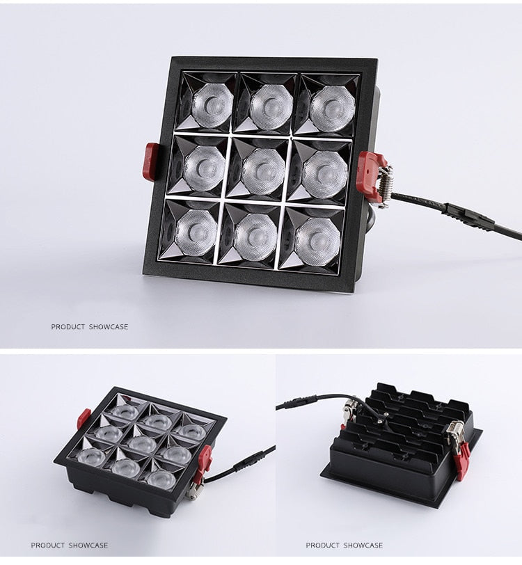 Square Recessed LED Downlights 6W 10W 20W 30W COB Ceiling Spot Lights AC220V LED Strip Indoor Lighting Lamps TV Background Room