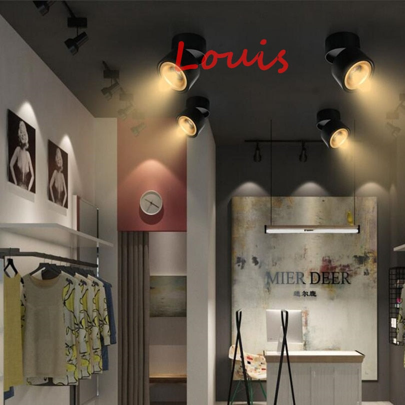 Dimmable 10W 15W 20W Surface Mounted LED Downlight Tracklight COB LED Recessed Ceiling Lamps Track Spotlight 110V 220V