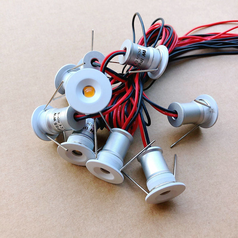 Square IP65 Mini LED Downlight Outdoor Garden Bathroom Corridor 9pcs 1W Ceiling Spot Bulb Light Sauna Lighting CE