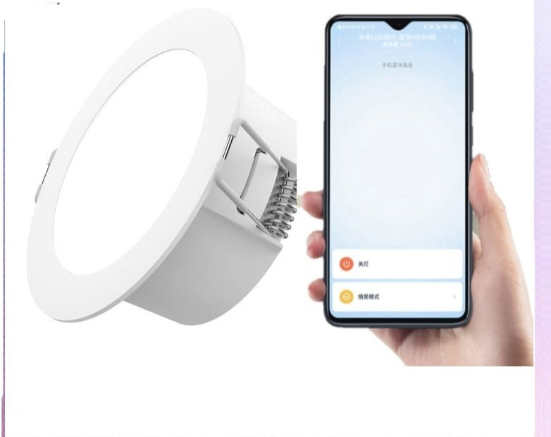 Smart Led Downlight Bluetooth Mesh Version Controlled By Voice Smart Remote Control Adjust Color Temperature