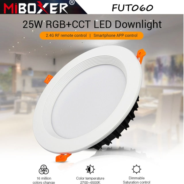 Miboxer 6W 9W 12W 15W 18W 25W RGB+CCT LED Downlight Ceiling Spotlight FUT060 FUT061 FUT062 FUT063 FUT064 FUT065 FUT066 FUT068 Spotlight