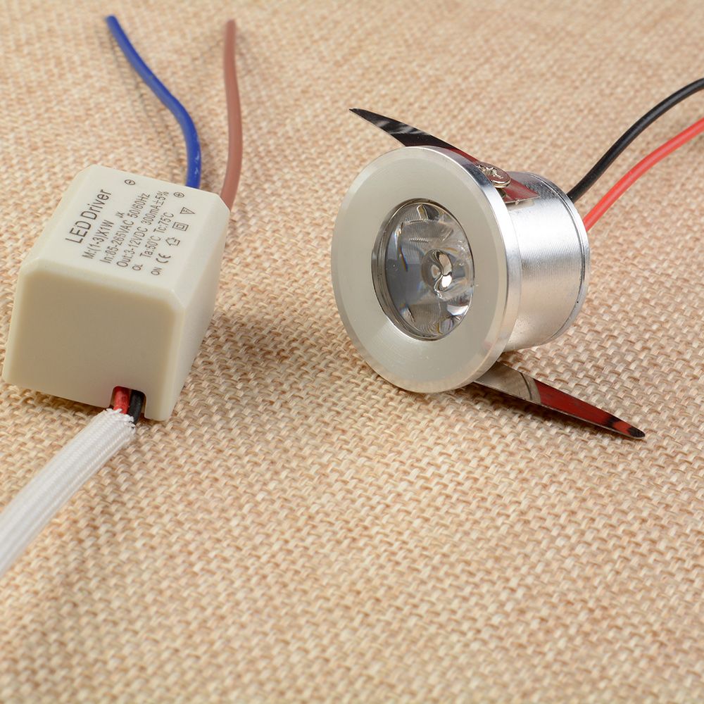 Recessed Mini Spotlight Lamp Ceiling Mounted LED Downlight Ceiling Light 1/3W Aluminum Material Light Color White/Warm white