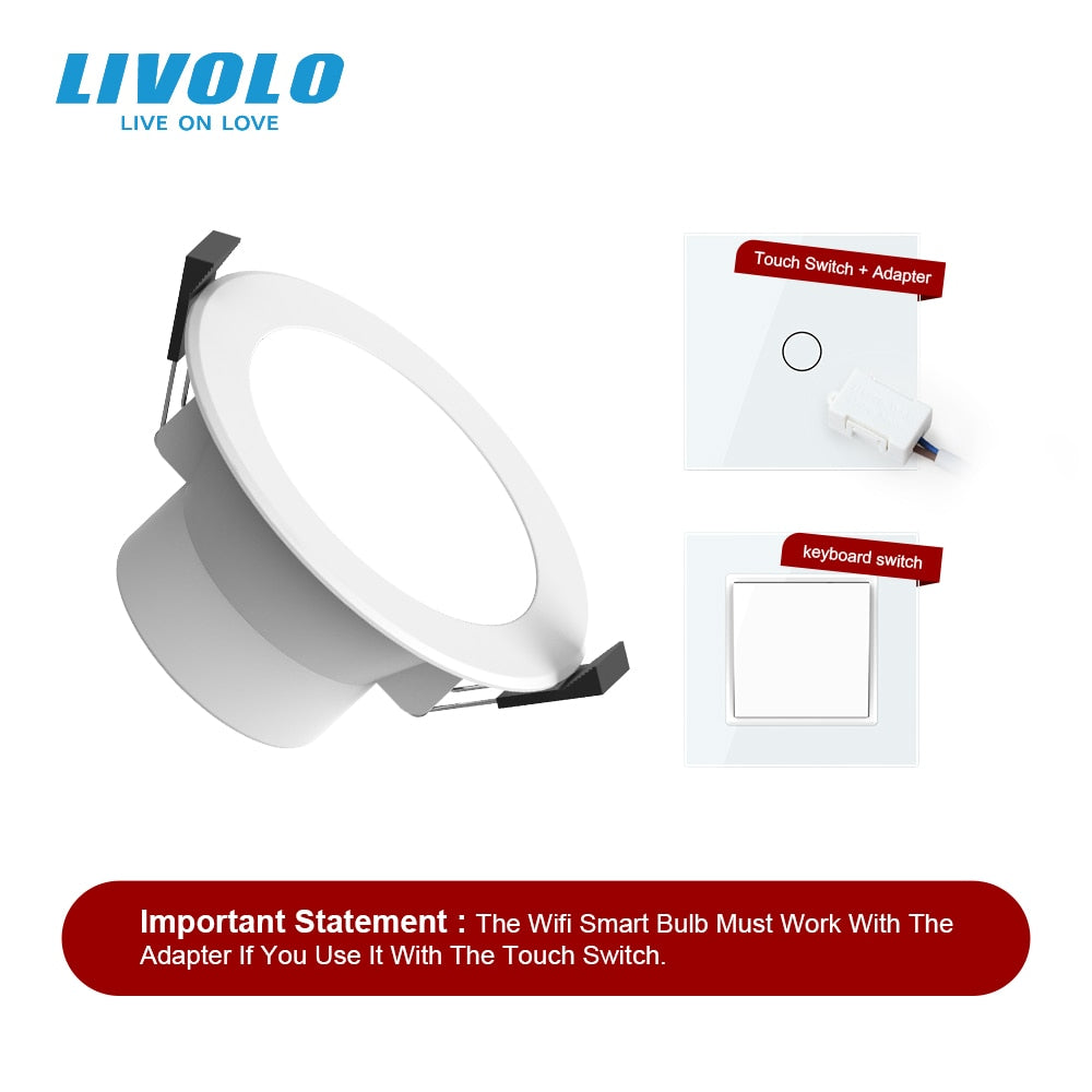 LIVOLO Wifi Smart LED Downlight Warm Bulb,RGB+CCT,Google Home/Alexa Control,Colorful Changeable,Dimmer Timer Function
