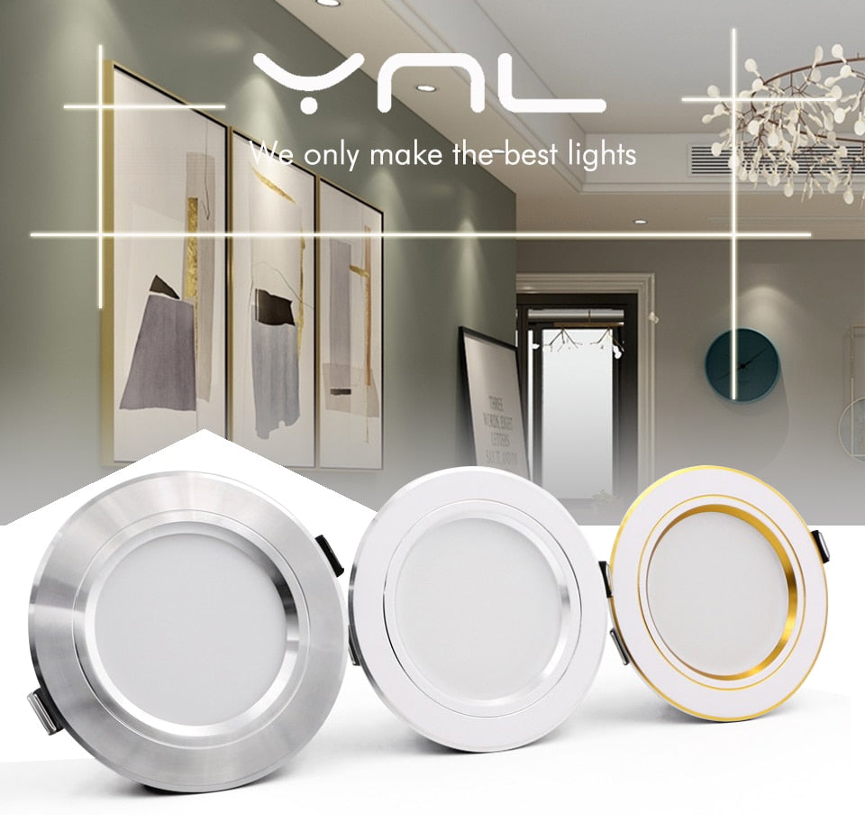 Recessed Round LED Downlight 18W 15W 12W 9W 5W 10PCS/lot LED Ceiling Lamp AC 220V 230V 240V Cold Warm White Indoor Lighting