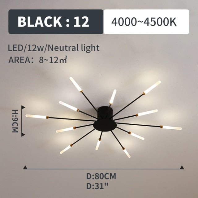 Fireworks led Chandelier For Living Room Bedroom Home chandelier Modern Led Ceiling Chandelier Lamp Lighting chandelier