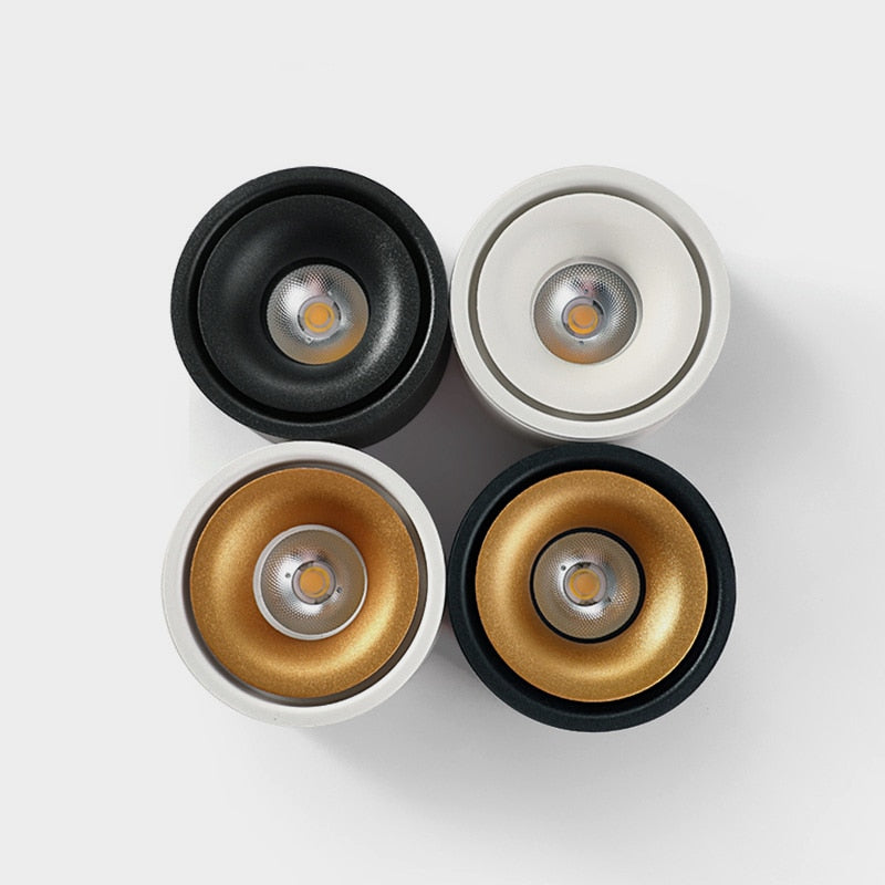 Ultra-Thin Round Surface Mounted COB LED Downlights 7W/10W/12W LED Ceiling Spot Lights AC110~240V LED Background Lamps Lighting