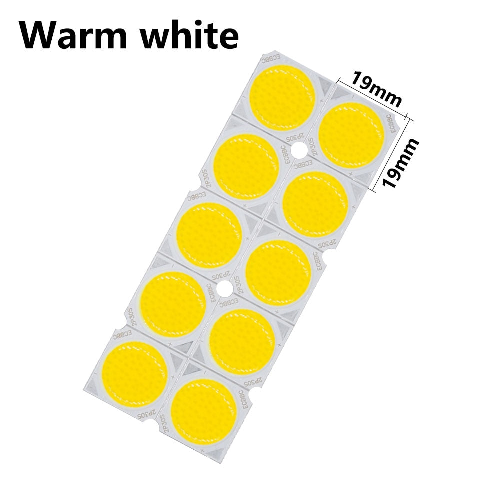 LED COB Light 10pcs a lot 30W LED COB Light Bulb On Board 19*19mm High Power LED Chip Light Lamp Spotlight Downlight Lamps