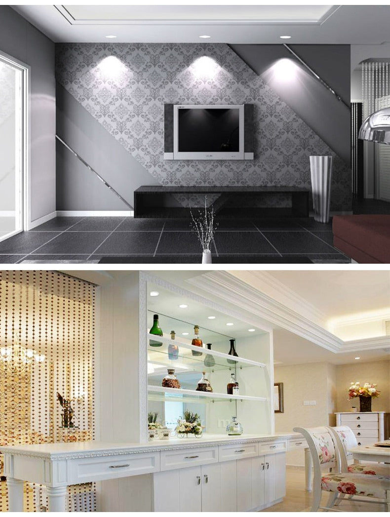 LED Downlight 3W Ultra Bright Round RGB Aluminum AC220V Dimmable LED Down Light warm/cold Recessed Spot Light Lamp Home KTV