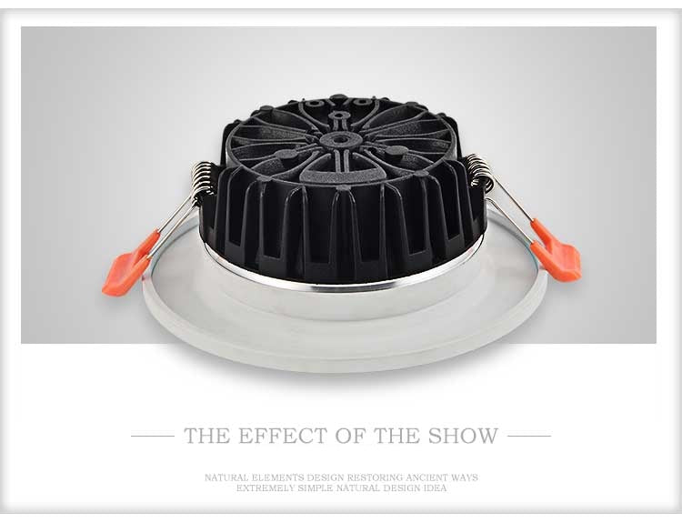 Dimmable LED ceiling downlight COB 5W 7W 9W 12W 15W 18W clothing store engineering embedded home lighting