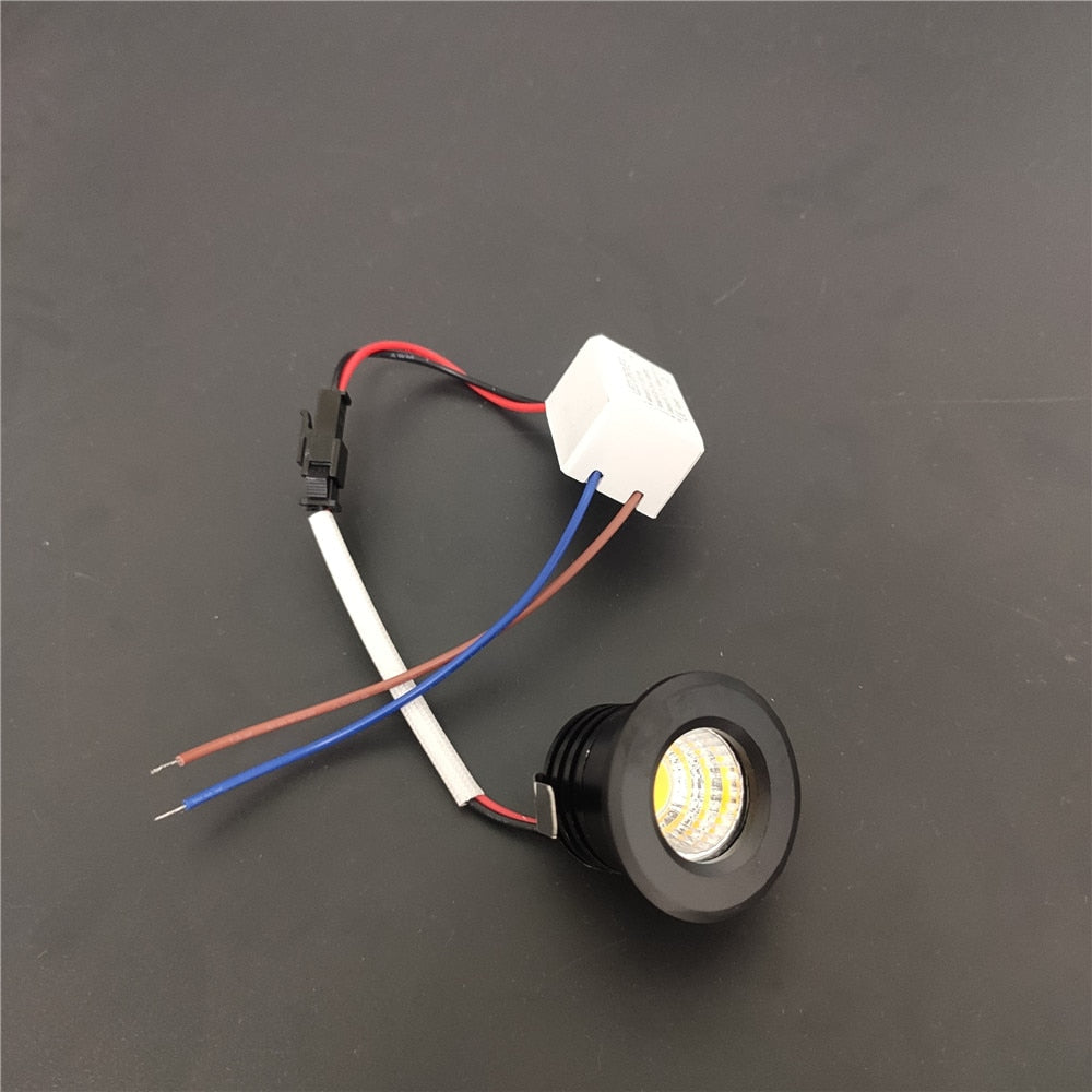 LED Spot Light Hole 30mm 110V 220V 3W Cob Dimmable White/Black/Silver MiNi downlight Recessed For Cabinet Gypsophila Display
