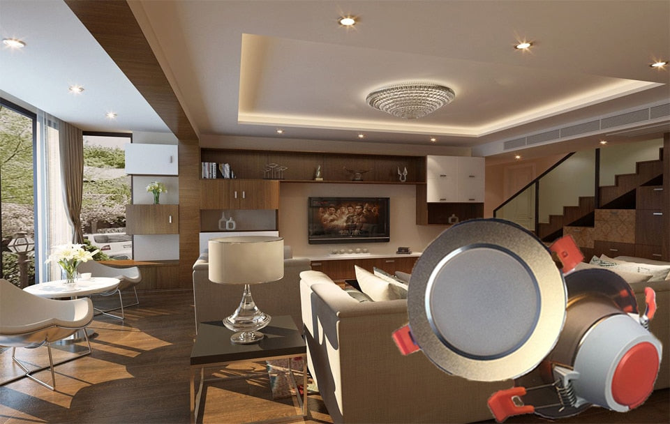 Focos Led Techo Led Downlight Led Bulb 15W 12W 9W 5W 3W Round 220V 230V 240V For Bedroom Kitchen Indoor LED Spot Light