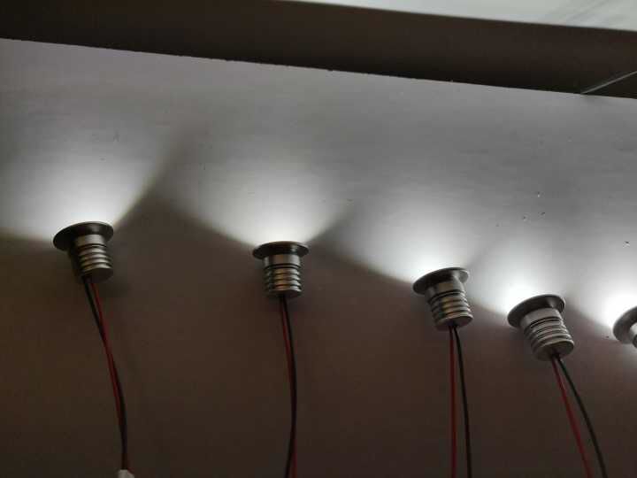 Mini Spotlight DIY 1W 12V 24V Lighting Fixture D13mm D15mm Interior LED Spot Lamp CE Kitchen Cabinet Ceiling Downlight