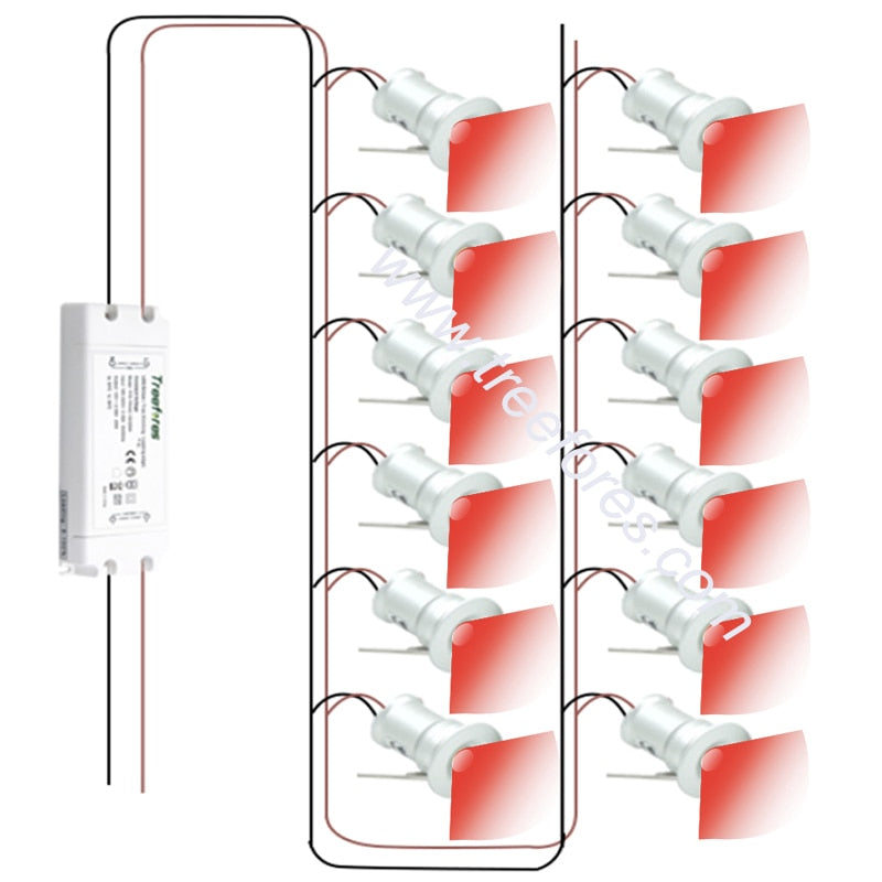 Mini Spotlight DIY 1W 12V 24V Lighting Fixture D13mm D15mm Interior LED Spot Lamp CE Kitchen Cabinet Ceiling Downlight