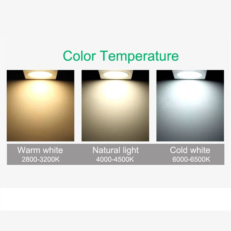 Dimmable LED downlight COB spotlight ceiling light AC85-265V 6w 10w 14w recessed downlight square led panel light