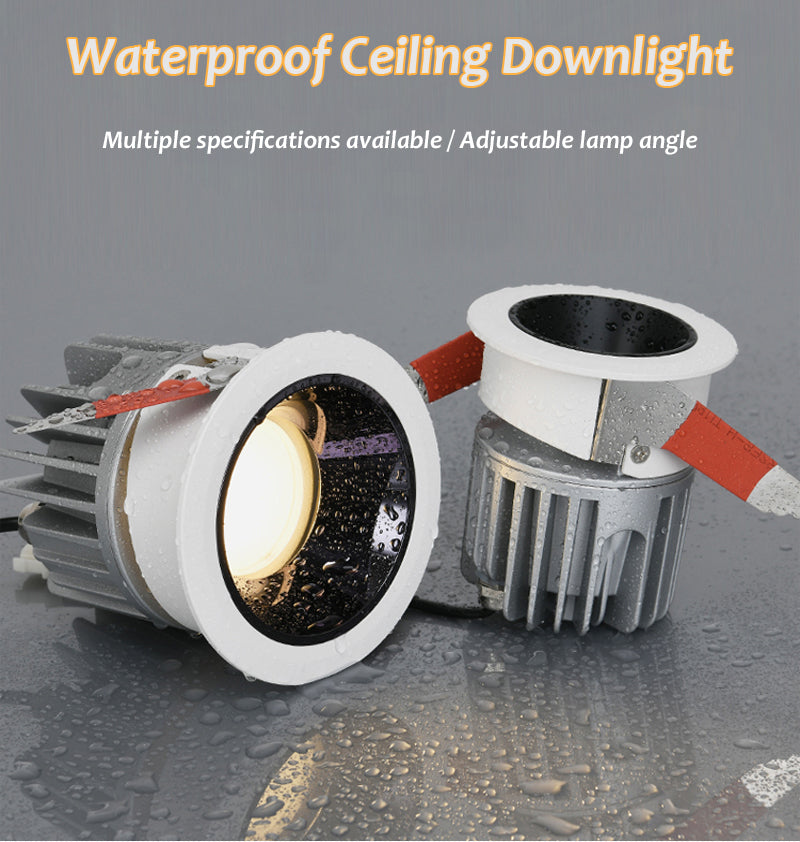 LED Adjustable Spot Downlights Waterproof IP65 Lamp Ceiling Recessed 9W 15W Dimmable Safety voltage for Boat for Bathroom