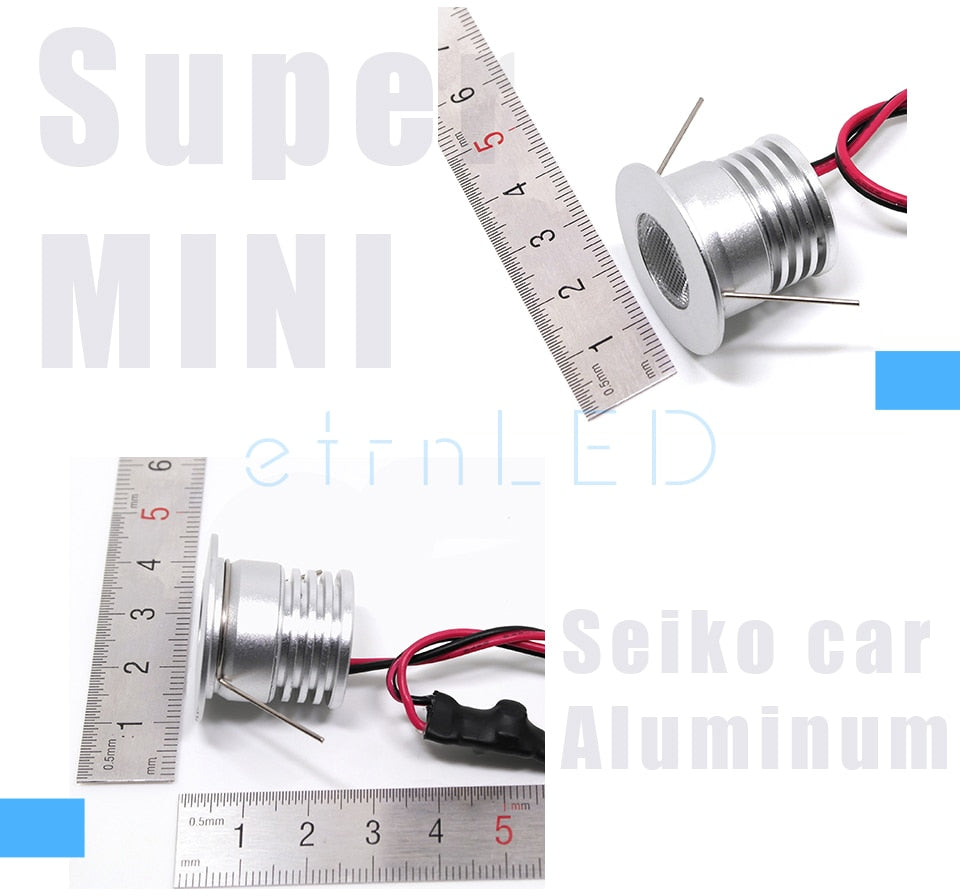 etrnLED 3W 4W Mini Led Spotlight Downlight 12V 24V Jewelry Display Ceiling Recessed Cabinet Spot Lamp with Driver Wire Connector