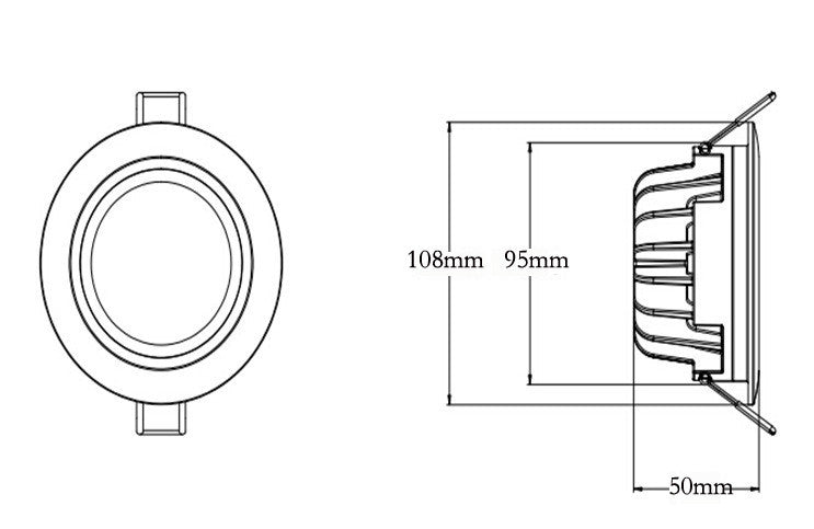 Waterproof IP65 AC 220V 5W /7W/9W/ Driverless dimmable Led panel light Cold white Warm white LED Downlight LED Light