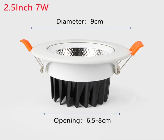 Led Embedded Ceiling Lamp Dimming Led Downlight Shower Universal Joint Decoration 8W Brightness IP65 Waterproof Embedded Lights