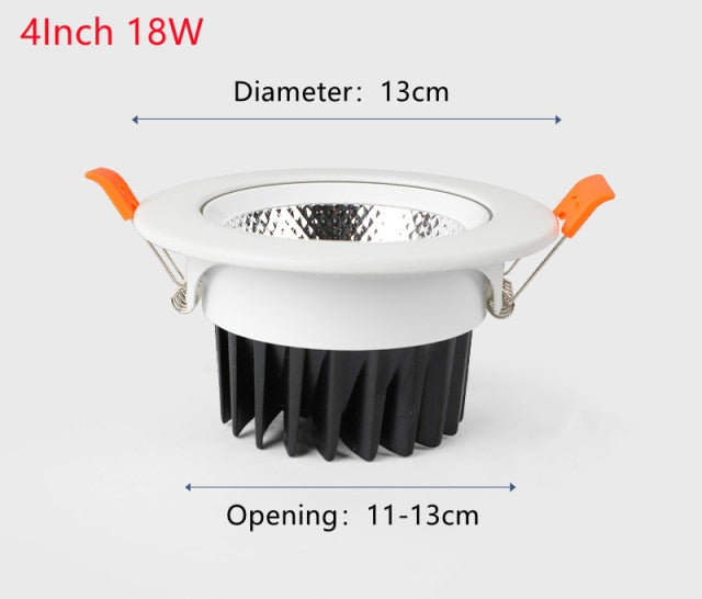 Led Embedded Ceiling Lamp Dimming Led Downlight Shower Universal Joint Decoration 8W Brightness IP65 Waterproof Embedded Lights