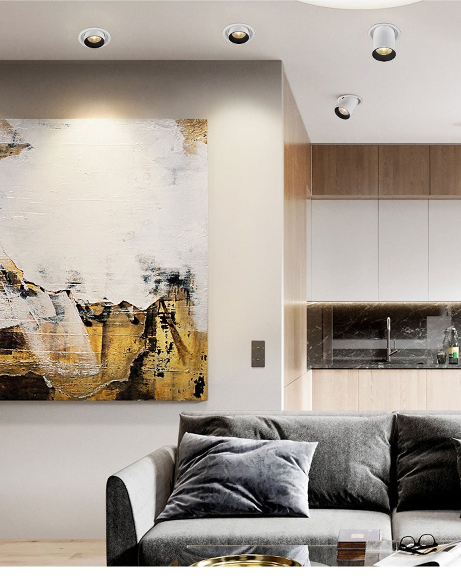 LED Downlight Rotatable Ceiling Spot Light Adjustable COB 5W 7W 12W Lamp Home Decor Showroom Clothing Store Lighting 110V 220V