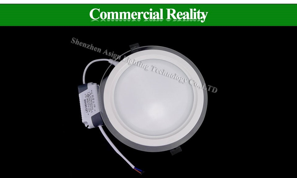 Dimmable LED Panel Downlight 6W 12W 18W 20 pcs Round glass ceiling recessed lights SMD 5730 Warm Cold White led Light AC85-265V