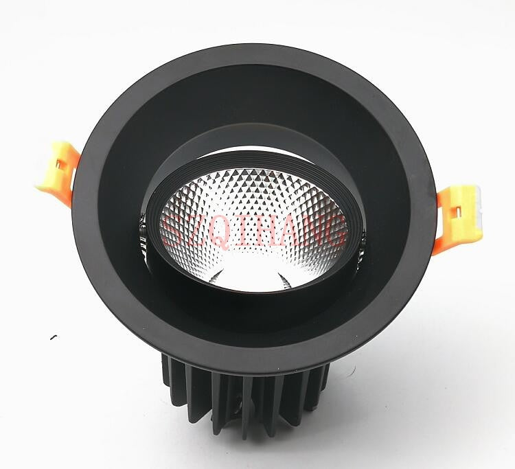High Quality Black COB LED Downlight 10W/15W/25W AC240 220V 110V Aluminum downlight Indoor Ceiling Round Recessed Spot Lighting
