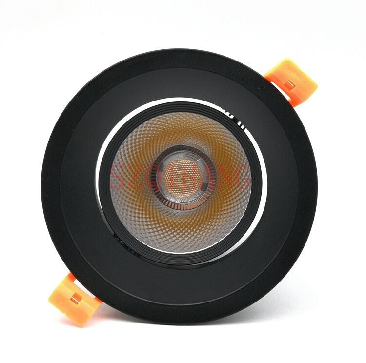 High Quality Black COB LED Downlight 10W/15W/25W AC240 220V 110V Aluminum downlight Indoor Ceiling Round Recessed Spot Lighting
