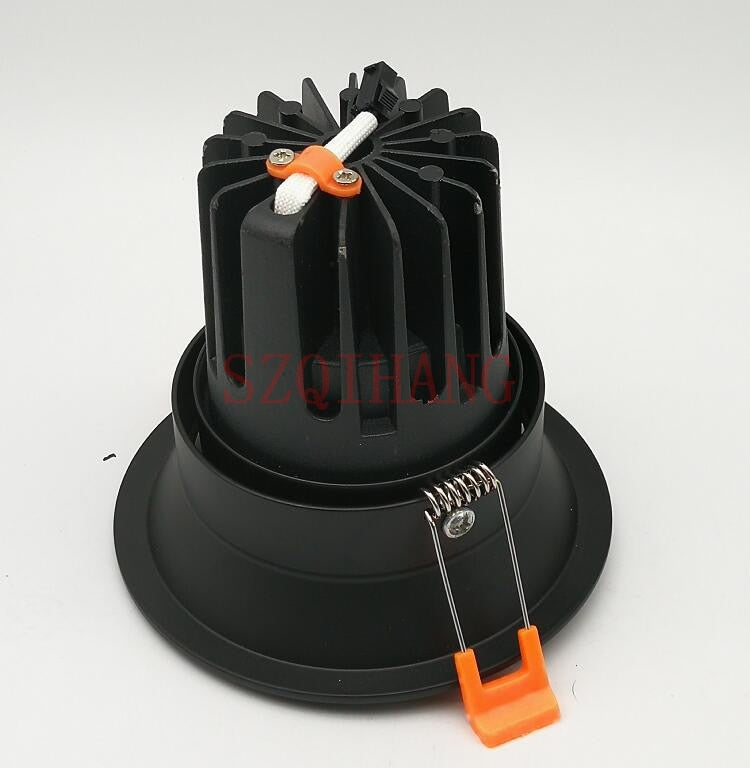 High Quality Black COB LED Downlight 10W/15W/25W AC240 220V 110V Aluminum downlight Indoor Ceiling Round Recessed Spot Lighting