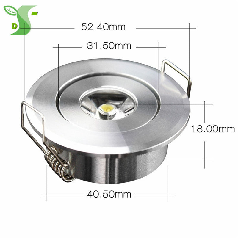 DC 12V dimmable LED downlight led verlichting led panel 1W spot light with driver black/silver/white color 5pcs/lot