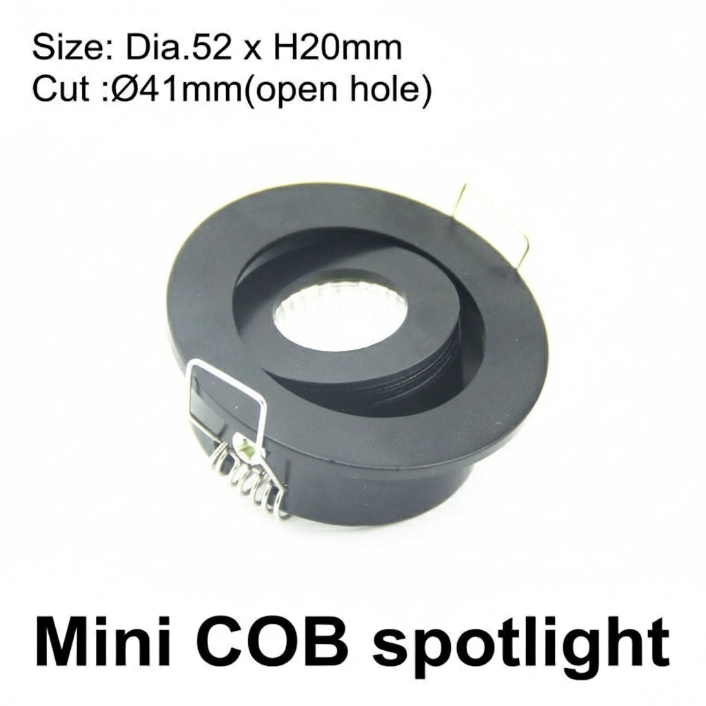 LED Downlight 2018 CE ROSH High Quality 3W Round Dimmable MINI LED COB Cabinet Downlights Cut out 42mm AC230V Factory JOYINLED