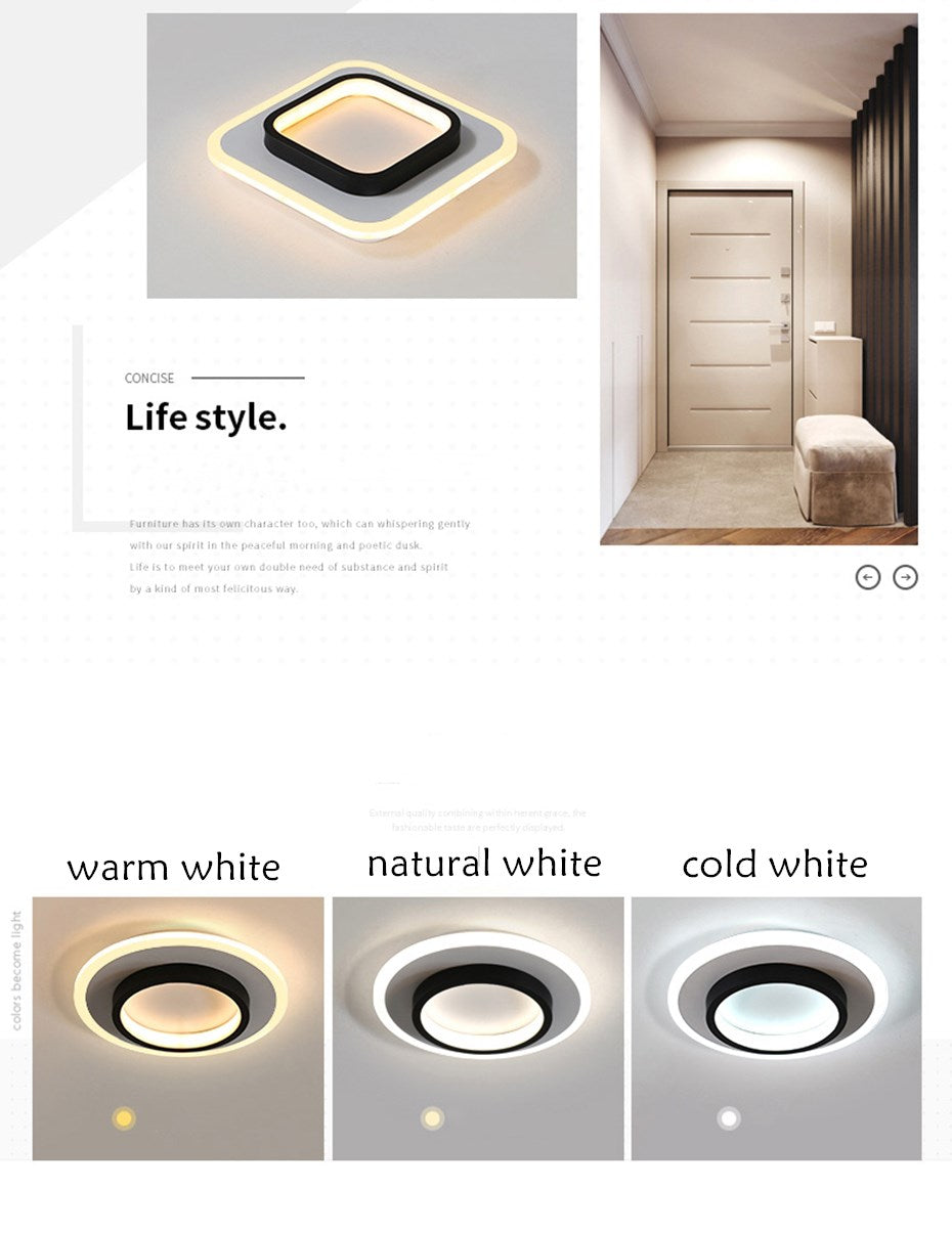 Modern Simple LED Downlight Embedded aisle corridor lights entrance light Creative Nordic Indoor Ceiling Lamp Surface Mounted