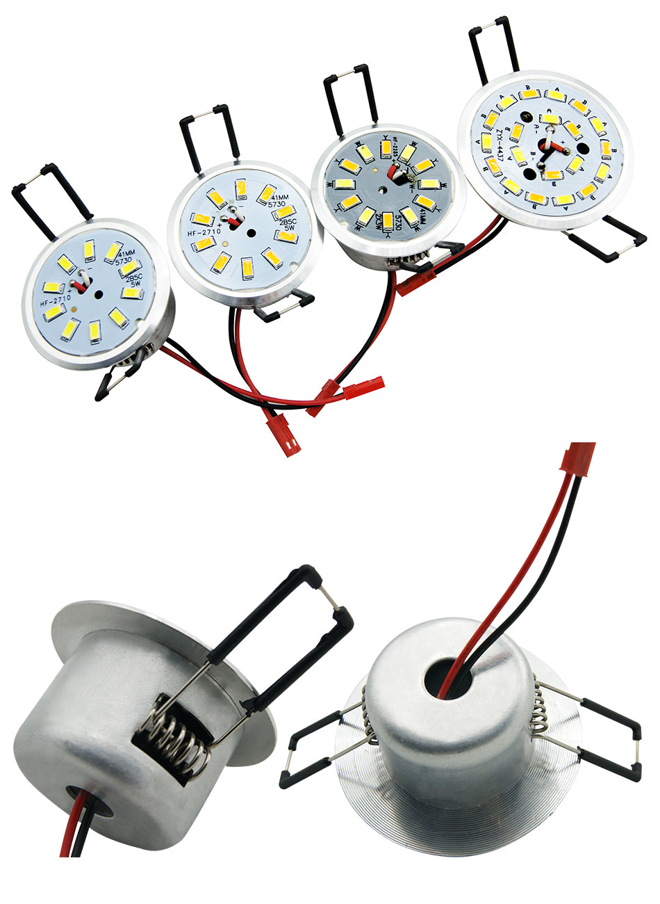 LED Downlight Integrated Light Cup Aluminum Shell 3W 5W 220V 110V Corn Bulb Spotlighting Panel Light Round 5730SMD Recessed Lamp