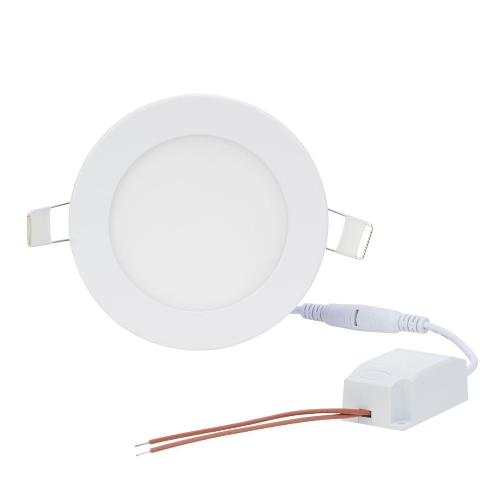 Round LED Panel Light Recessed Kitchen Bathroom Ceiling Lamp Dimmable 110V 220V 6W 9W LED Downlight Warm White Cool White Lamps