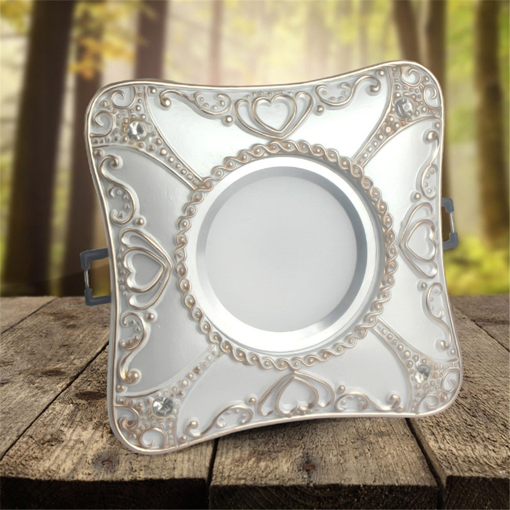 European Rhombus Heart Pattern Fashion Led Downlights For Hallway Dining Room Kitchen Foyer 7.5Cm Hole 220V Recessed Spot Lamp