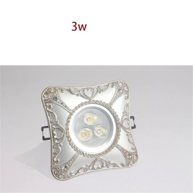 European Rhombus Heart Pattern Fashion Led Downlights For Hallway Dining Room Kitchen Foyer 7.5Cm Hole 220V Recessed Spot Lamp