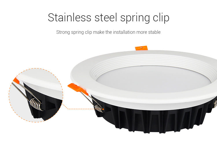 RGB+CCT recessed 25W indoor led ceiling Downlight dimmable AC100~240V hole size 200~210mm Compatible with 2.4G RF remote control