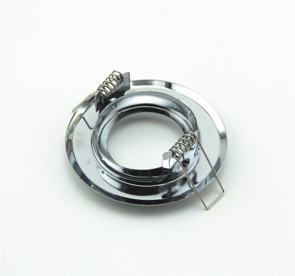 Recessed Ceiling Led Downlight Retrofit Frame Mirror Chrome Color Adjustable GU10/MR16 Bulb Fittings