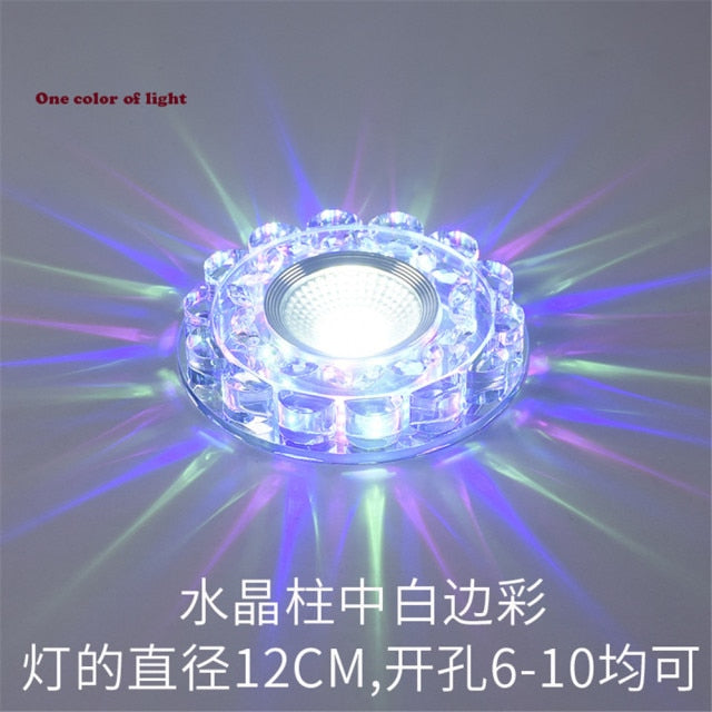 Modern Glass Crystal Garland Led Indoor Downlight for Living Room Kitchen restaurant Ceilings colorful Lighting Bull'S Eye Lamp