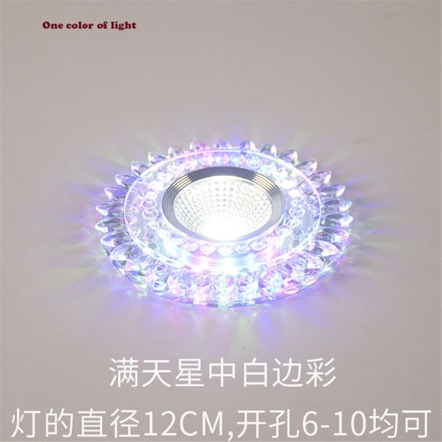 Modern Glass Crystal Garland Led Indoor Downlight for Living Room Kitchen restaurant Ceilings colorful Lighting Bull'S Eye Lamp