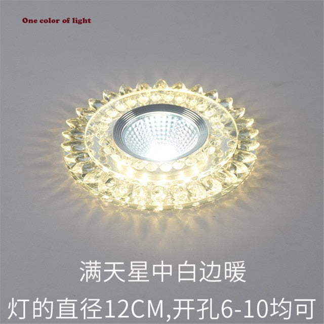 Modern Glass Crystal Garland Led Indoor Downlight for Living Room Kitchen restaurant Ceilings colorful Lighting Bull'S Eye Lamp