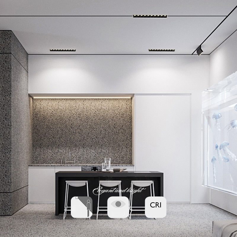 Led Recessed downlights black Ceiling LED Spot lamp bedroom white Square Spot light Living Room modern led ceiling light fixture