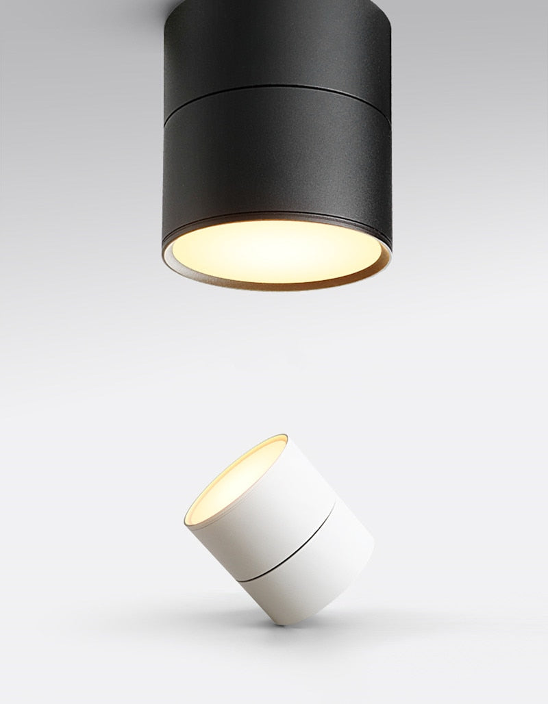 Dimmable Surface Mounted LED COB Downlight 7W/10W/15W/18WRotating LED Spot Light Ceiling Lamp with LED Driver AC110V/220V