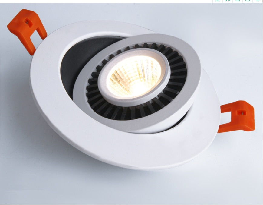 360 Angle Rotatable LED COB Recessed Downlight Square 6W 9W 12W 15W 18W 20W LED Ceiling Spot Light for Picture TV Background 220V