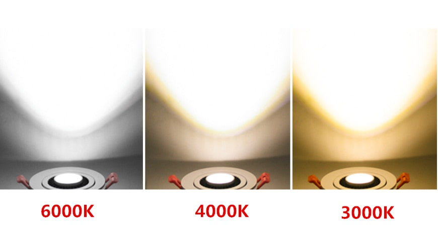 360 Angle Rotatable LED COB Recessed Downlight Square 6W 9W 12W 15W 18W 20W LED Ceiling Spot Light for Picture TV Background 220V