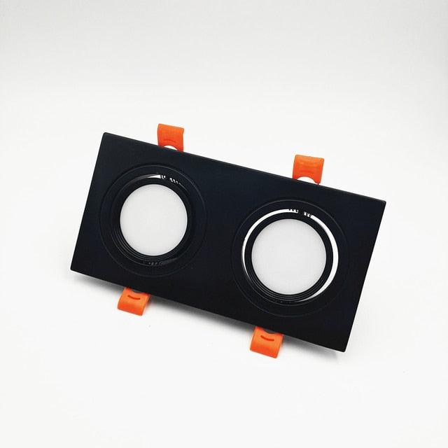 Square Dimmable Recessed COB LED Downlights 2x7W 2x9W 2x12W LED Ceiling Spot Lights AC85-265V LED Ceiling Lamps Indoor Lighting