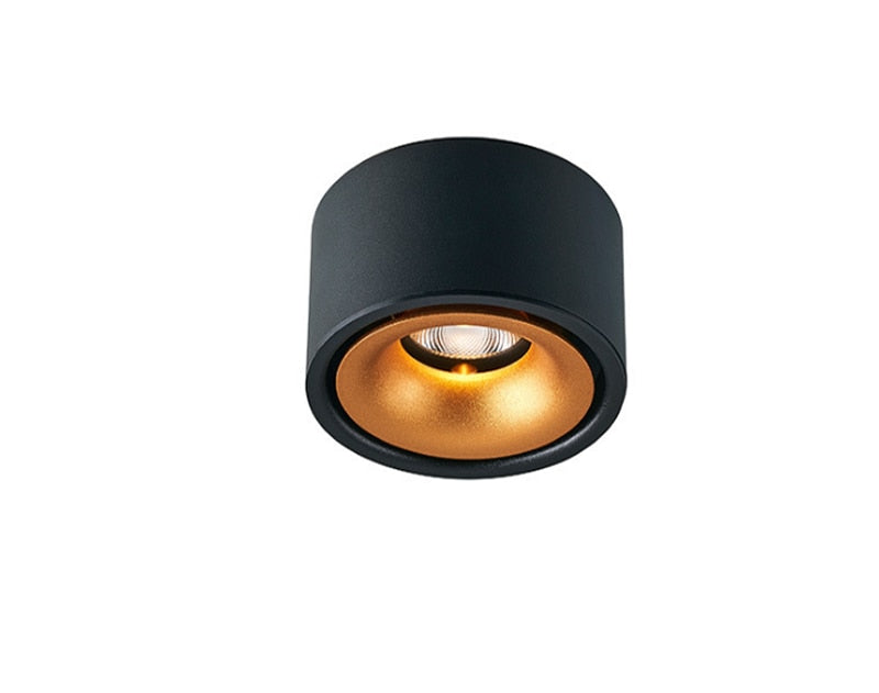 Round dimmable Led surface mounted spotlight COB ceiling spotlight 7W/10W 12W 15W living room surface mounted downlight