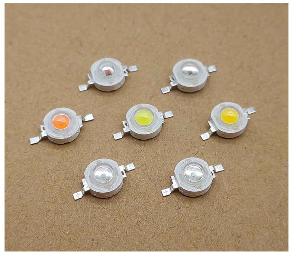 LED 1W 3W Wattage 100 Pieces LED Lighting Diode Headlight Power LED LED Flashlight For Downlight Projector LED Lamp Bulb DIY